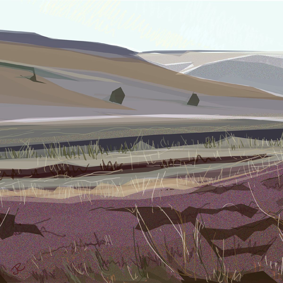 Below Stanage art card